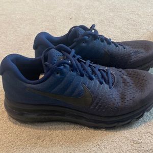 Nike Air Max 2017 sneakers size 7, navy blue . Gently used condition.